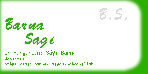 barna sagi business card